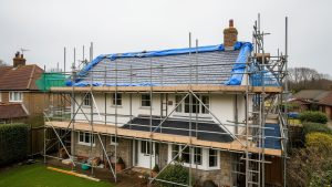 Home domestic scaffolding roof in Kent